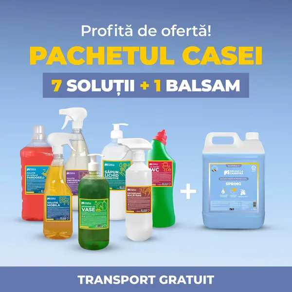 Pachetul Casei - 7 Soluții + Detergent/Balsam 5L, Balsam Spring