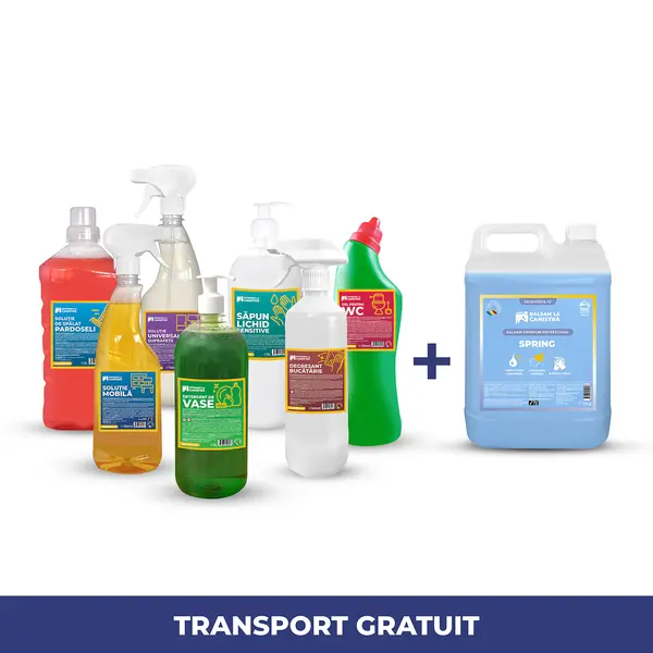 Pachetul Casei - Detergent/Balsam 5L + 7 Soluții, Balsam Spring