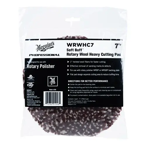 Pad polish din blana de oaie - Meguiar s Rotary Wool Heavy Cutting Pad