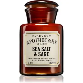 Paddywax Apothecary Sea Salt & Sage lumânare parfumată