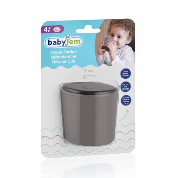 Pahar BabyJem din silicon pentru diversificare Maro