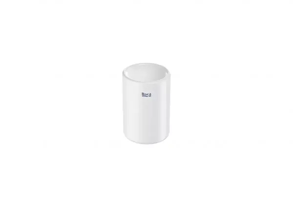 Pahar baie Roca Onda A3870ZK000, pe blat, ceramic, Alb