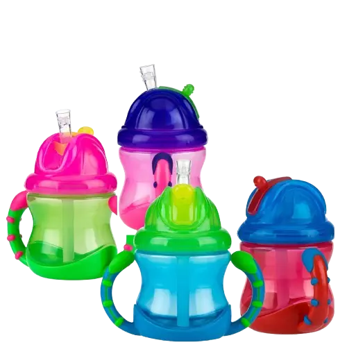Pahar cu pai Vari Flo Flip It +12 luni, 240ml, Nuby