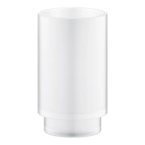 Pahar Grohe Selection 41029000, compatibil suport 41027000, sticla, Alb