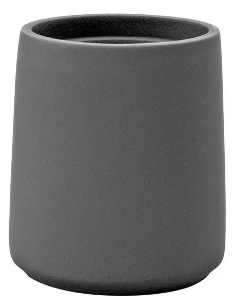 Pahar pentru periuțe de dinți Estia - Cement, 8.2 x 8.2 x 9.1 cm, gri