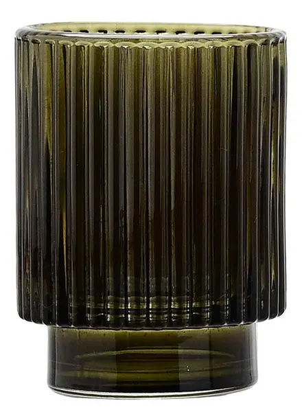 Pahar pentru periuțe de dinți Estia - Olive, 7.5 x 7.5 x 9.7 cm