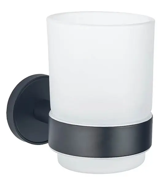 Pahar pentru periuțe de dinți Inter Ceramic - Lusso, Black Matt