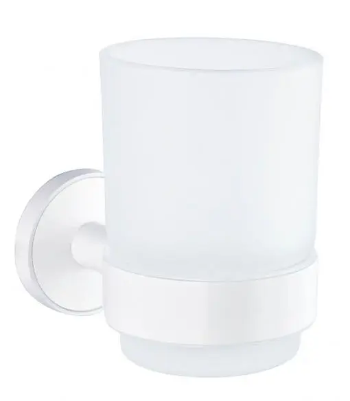 Pahar pentru periuțe de dinți Inter Ceramic - Lusso, White Matt