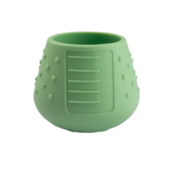Pahar verde din silicon pentru bebelusi 50 ml