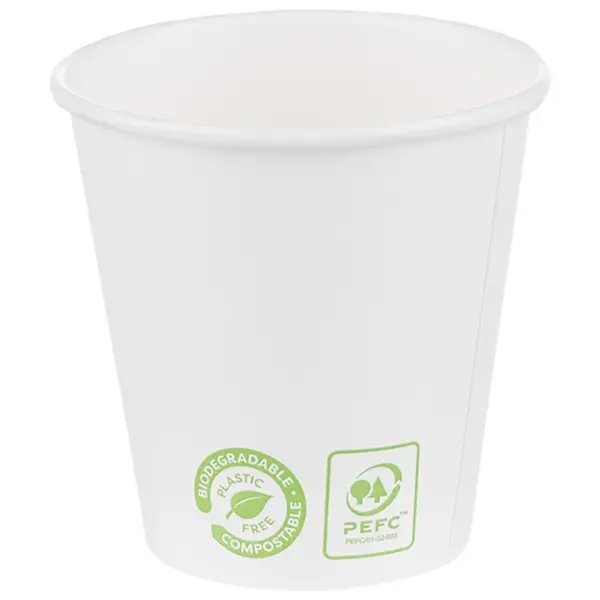 Pahare Carton Bio Albe, 220 ml, 50 buc