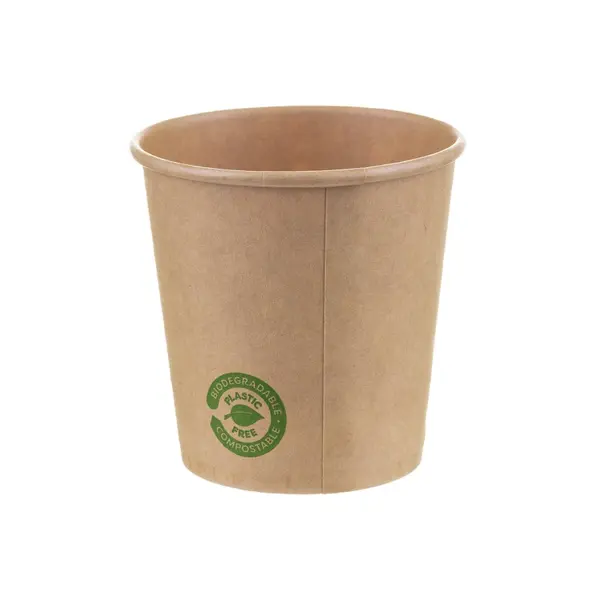 Pahare Carton Zero Plastic Kraft 120 ml, 50 Bucati