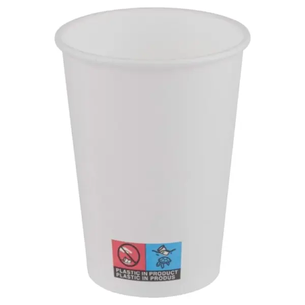 Pahare din Carton PE, 220 ml, Albe, 50 Bucati