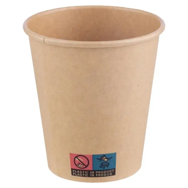 Pahare din Carton PE, 300 ml, Kraft, 50 Bucati