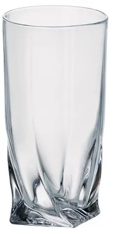 Pahare pentru băuturi răcoritoare Bohemia - Quadro, 350 ml, 6 buc