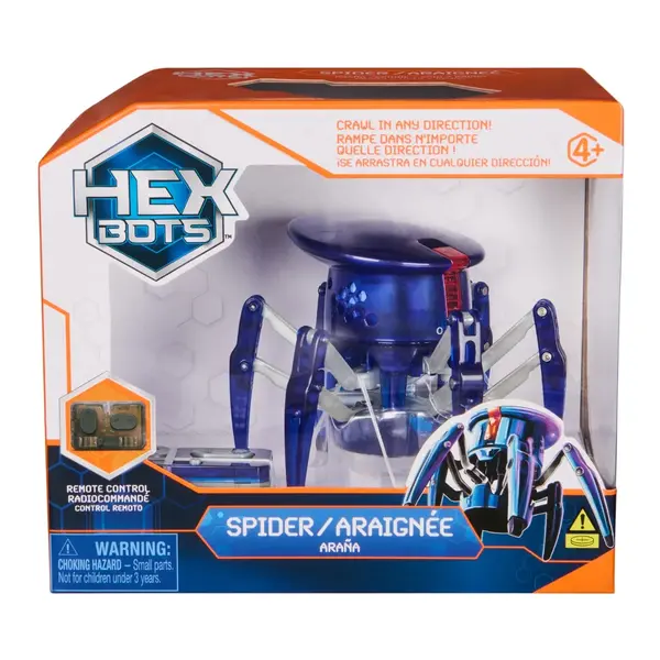 Paianjen interactiv cu telecomanda, Hexbots, Albastru, 20149650