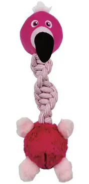PAIATZE DOG FLAMINGO BRAIDED NECK S-23-0363