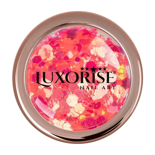 Paiete Unghii Neon Fluorescent LUXORISE, Hot Pink