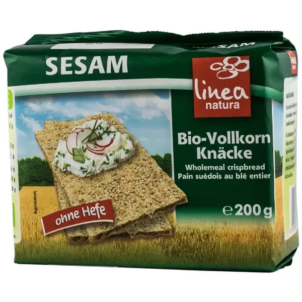 Paine Bio Crocanta din Faina Integrala de Secara cu Susan, 200 g Linea Natura