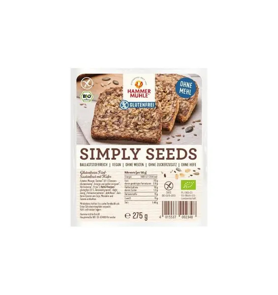 Paine cu seminte fara gluten , eco - 275 g