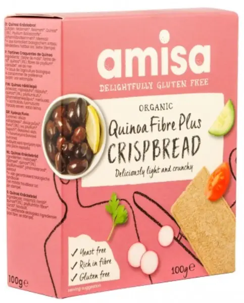 Pâinici bio crocante din orez cu quinoa, 100 g, Amisa
