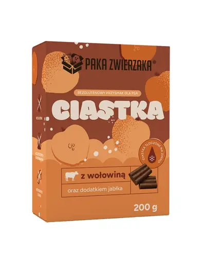PAKA ZWIERZAKA Biscuit cu carne de vită și măr 200g gustări pentru câini