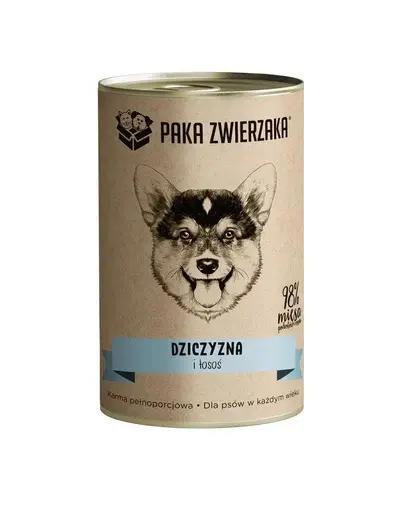 PAKA ZWIERZAKA Hrana umeda pentru caini, cu vanat si somon 400 g