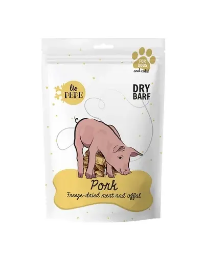 PAKA ZWIERZAKA PEPE Freeze-dried carne liofilizata pentru caini si pisici, file de porc 60g