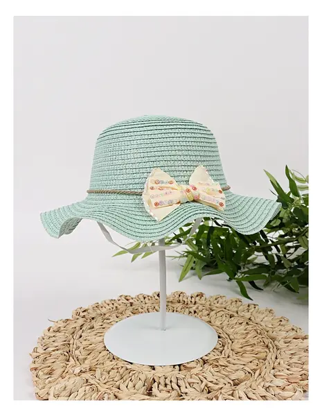 Palarie Cool Girl cu fundita, verde