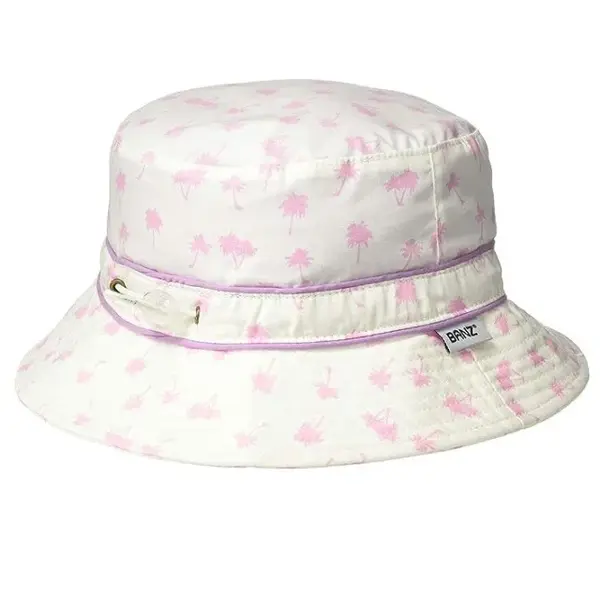 Palarie Copii Bucket, Protectie Soare UPF50+, White Palm Tree, 2 - 4 ani
