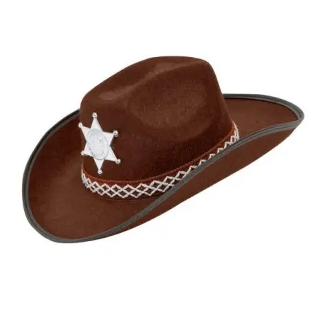 Palarie cowboy copil maro