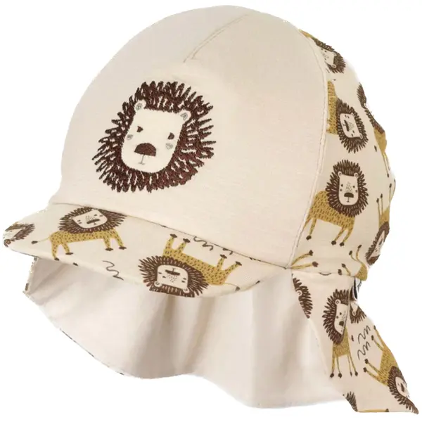 Pălărie cu gât din material textil și protecție UV 50+ Sterntaler - Leu, 47 cm, 9-12 luni