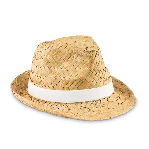 Palarie din paie naturale cu banda personalizabila Palarie din paie naturale
