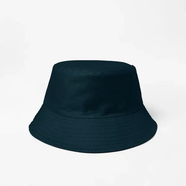 Palarie tip bucket unisex cu doua fete, bleumarin si negru, din bumbac