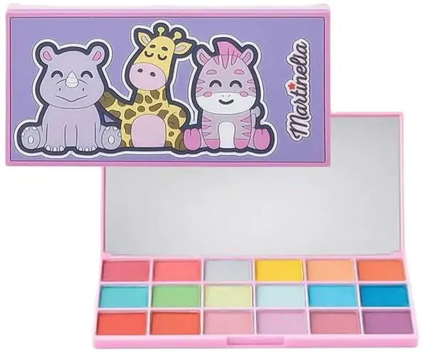 Paleta de fard de pleoape pentru copii Martinelia My Best Friends - 18 culori