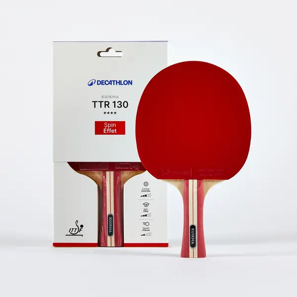 PALETĂ DE TENIS DE MASĂ TTR 130 SPIN 4* ITTF ȘCOALĂ/CLUB