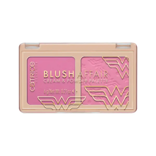 Paleta fard de obraz cu pudra si crema Wonder Woman Champion for all 010, 6g, Catrice