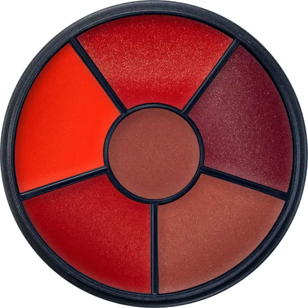 Paleta ruj Kryolan Lipstick Velvet Kiss Wheel 6 culori Kiss1 21g