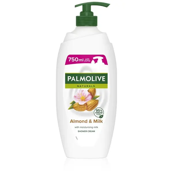 Palmolive Naturals Almond gel cremos pentru dus cu ulei de migdale cu pompă 750 ml