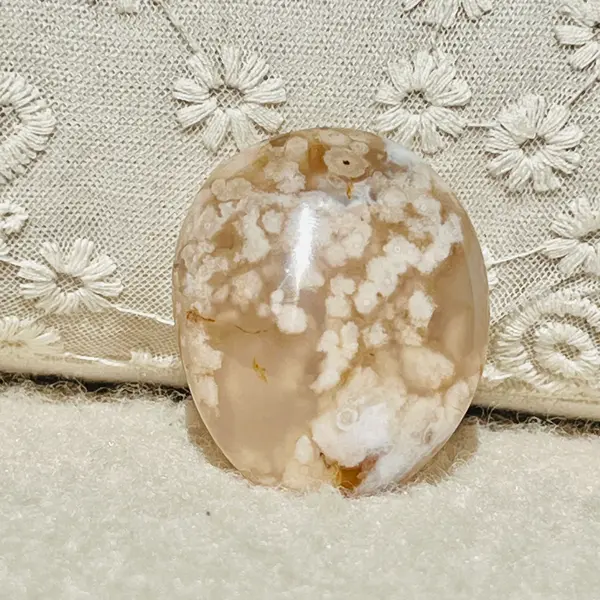 Palmstone agat coral floare rosu m6