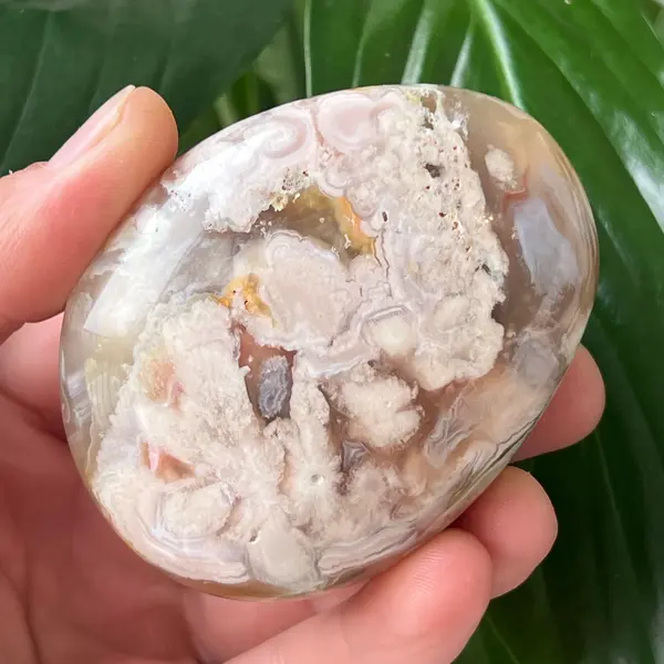 Palmstone agat coral floare rosu md9