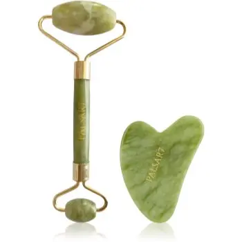 PALSAR7 Massage Roller and Guasha Green Xiuyan Jade rulou de masaj facial și accesoriu de masaj