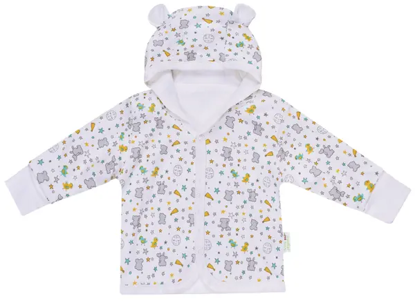 Palton pentru bebeluşi Bio Baby - 80 cm, 9-12 luni, cu imprimeu colorat