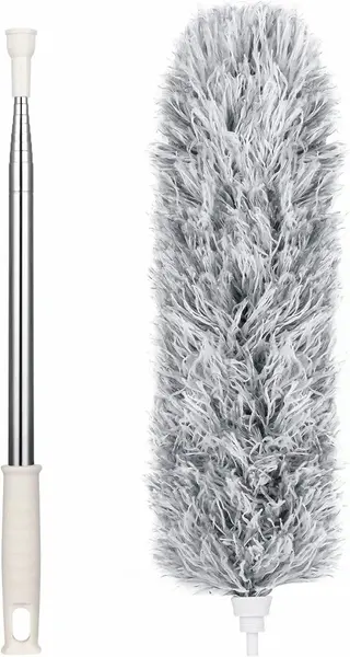 Pamatuf microfibra telescopic 2.5m. cu un capat pentru zone greu accesibile