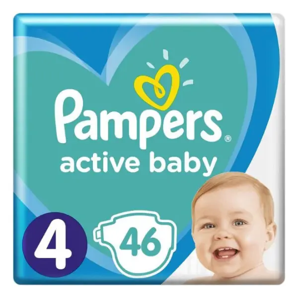 Pampers Active Baby nr.4, 9-14 kg, P&G | 46 bucati