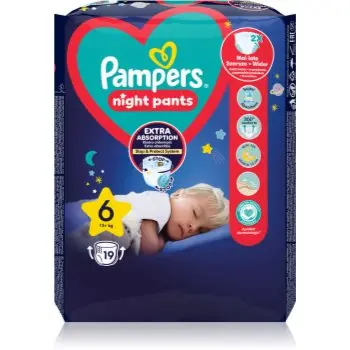 Pampers Night Pants Size 6 scutece de unică folosință tip chiloțel pentru noapte