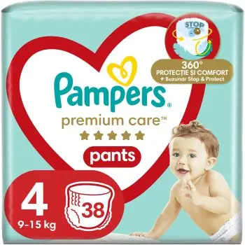 Pampers Premium Care Pants Maxi Size 4 scutece de unică folosință tip chiloțel