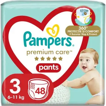 Pampers Premium Care Pants Size 3 scutece de unică folosință tip chiloțel