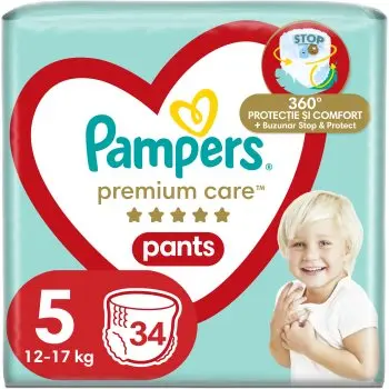 Pampers Premium Care Pants Size 5 scutece de unică folosință tip chiloțel