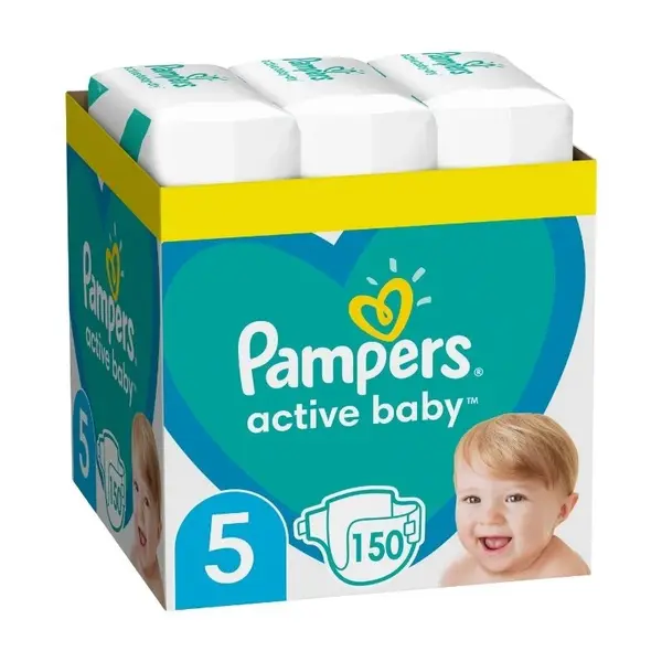 Pampers Scutece Active Baby Marimea 5, 11 -16 kg, 150 bucati