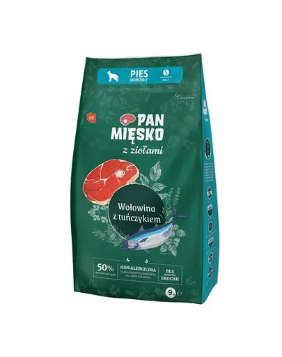 PAN MIĘSKO hrana caini rase mici S 9 kg ierburi aromatice, vita si ton